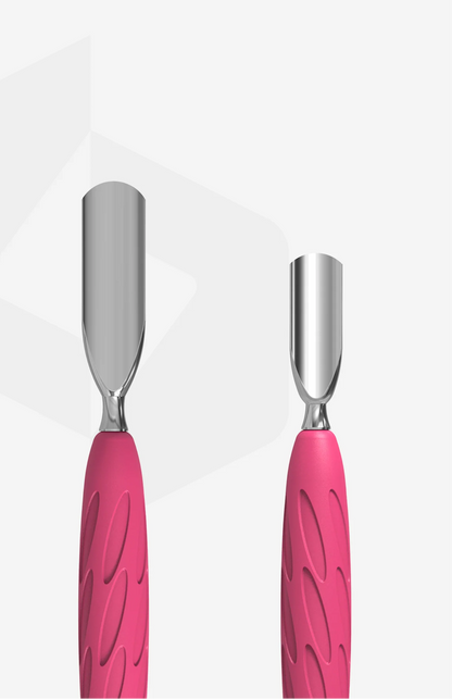 Manicure Pusher Gummy With Silicone Handle UNIQ 10 TYPE 1 (Rounded Wide And Rounded Narrow Pusher)