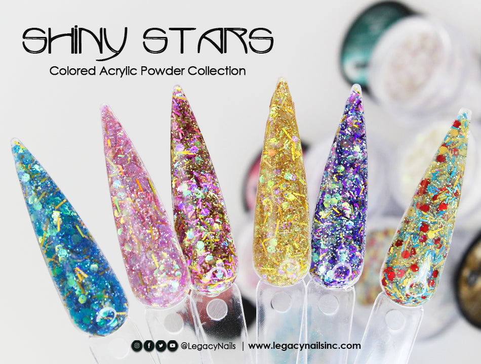 Shiny Stars Colored Acrylic Powder Collection