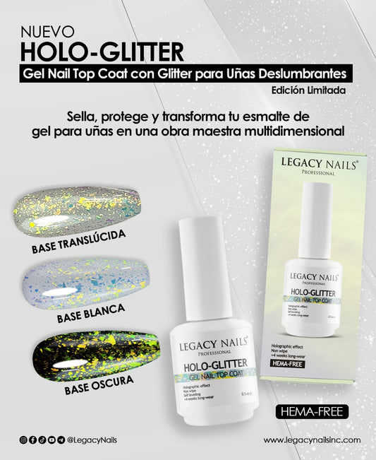 Holo-glitter gel nail TOP COAT