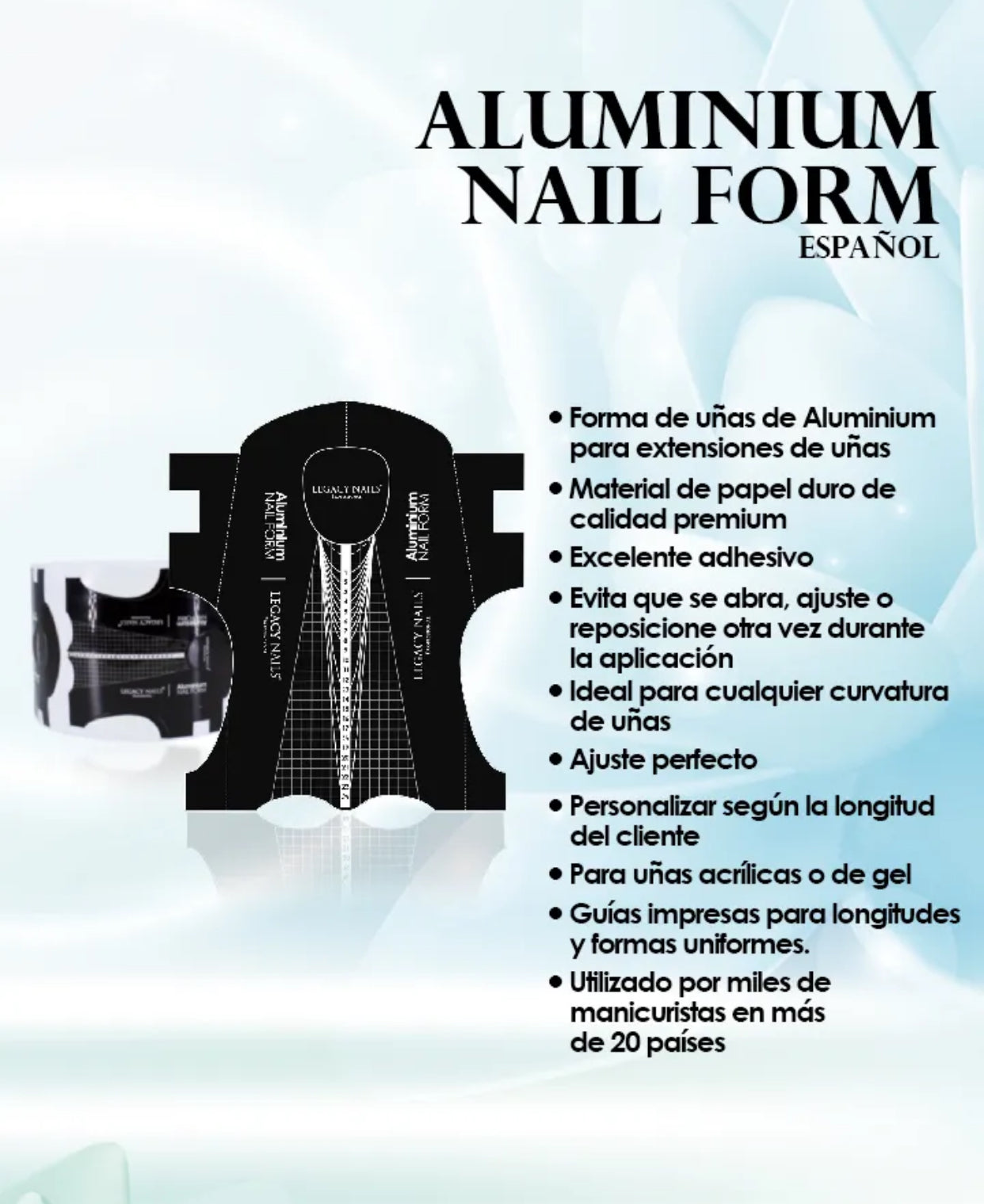 ALUMINIUM NAIL SCULPTING FORM-300 UNITS