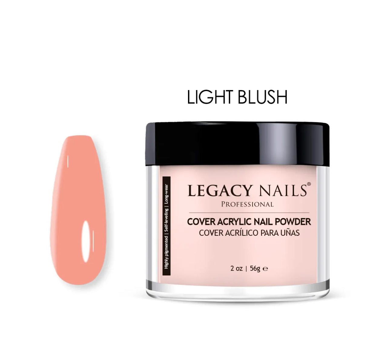 LIGHT BLUSH COVER ACRYLIC NAIL POWDER 1oz