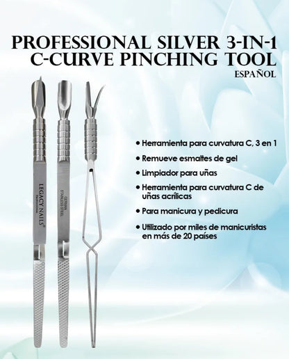 PROFESSIONAL SILVER 3 IN 1 C-CURVE PINCHING TOOL