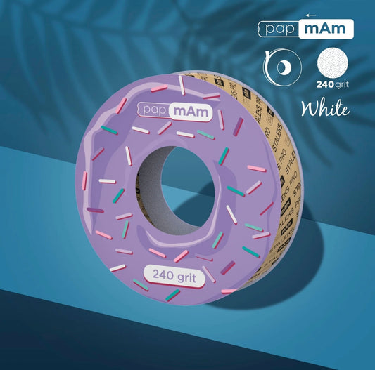 Disposable White Abrasive 240 Tape PapmAm EXPERT For The Plastic Case